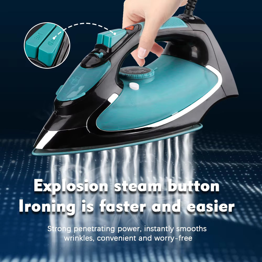 RAF Electric Steam Iron, Ceramic Coated Plate  Flat Iron Home Appliances 2400W, R.1193G