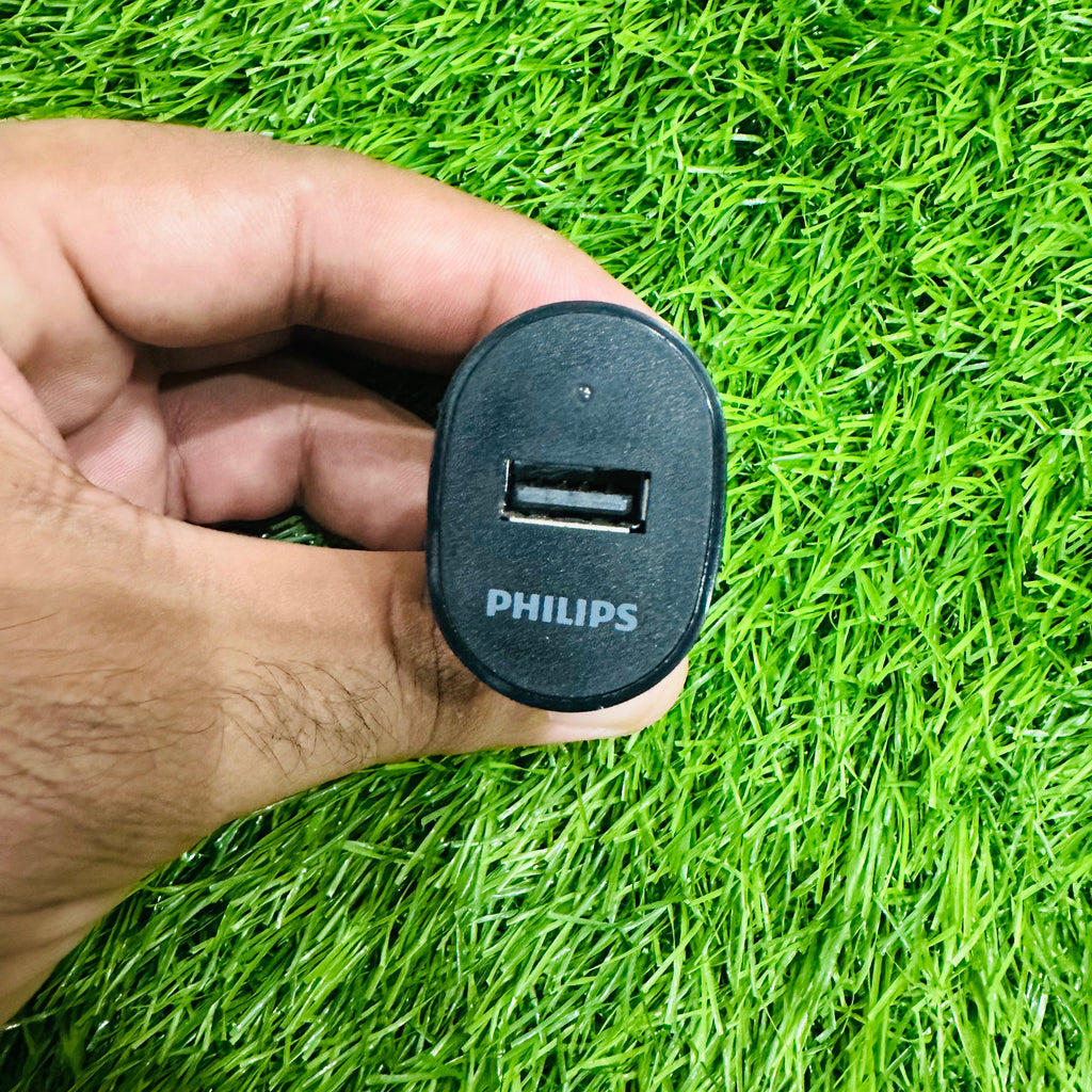 PHILIPS Car charger 2.4A – 18W Universal USB Fast Charging Option 5V/12V/24V Auto Convert