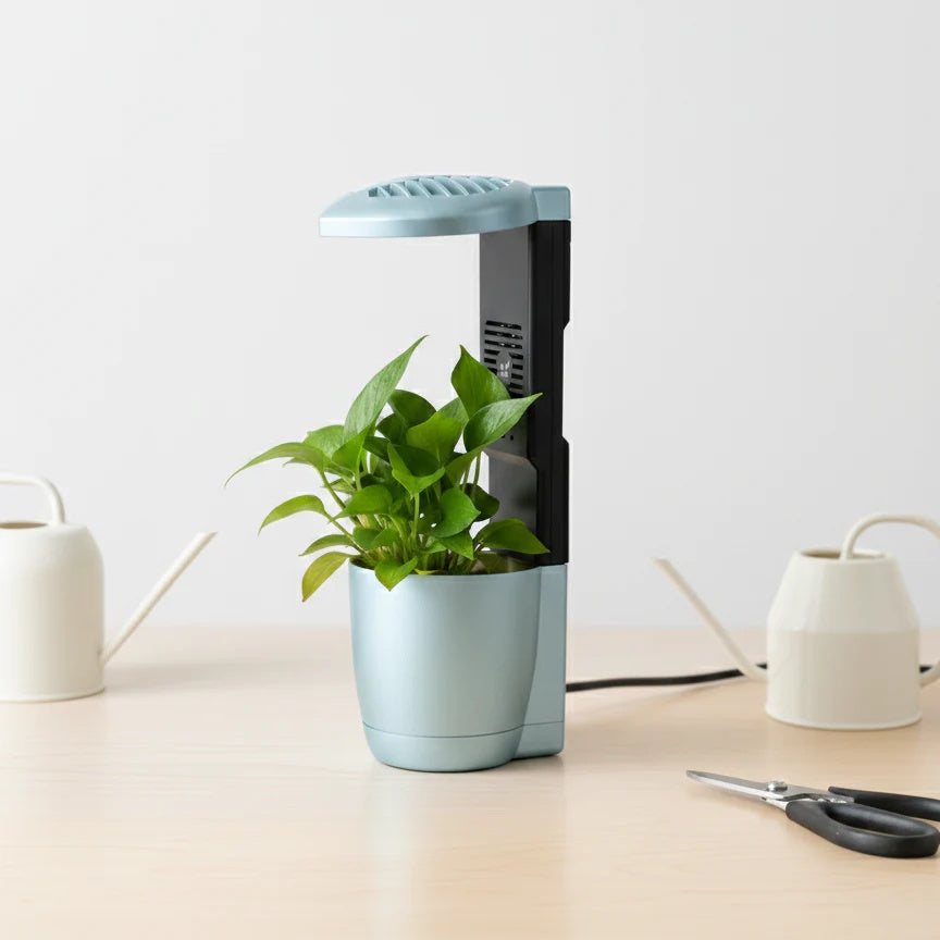 Desktop Plant Grow Lights With Port for Indoor Plants Full Spectrum, 12 LED/9 inch 5V 2 Brightness Mode With Speaker and Air freshener Best For Gifting