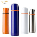 High Grade Vacuum Flask 350ml Hot and Cold Water Bottle with Push-Down Lid Double Walled Stainless Steel Bottle for Travel, Home, Office, School, Picnic, Steel Thermos 0.35L