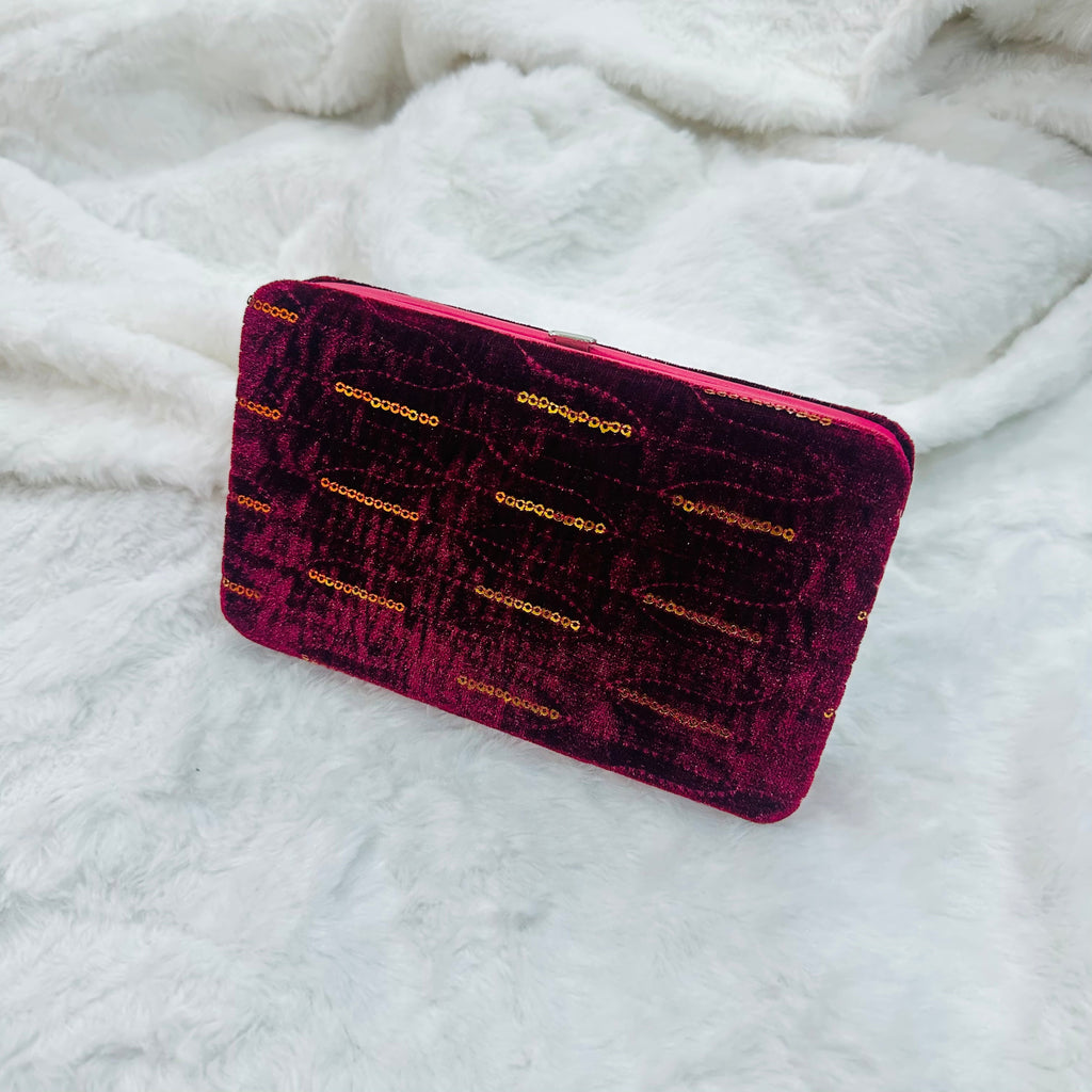 Clutch for Girls – Stylish Sequins  Elegant Bridal Party Handbag | Wedding & Festive Evening Purse With Mobile holder