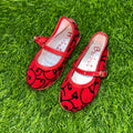 Barbee Collection Baby Girl Shoes Red