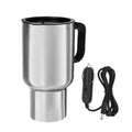 450ml Insulated Bottles, Car Electric Kettle 12V Car Heating Cup Stainless Steel Insulated Cup Reusable Water Bottle Travel Mug Coffee Mug Double Layer Vacuum Insulation Kettle