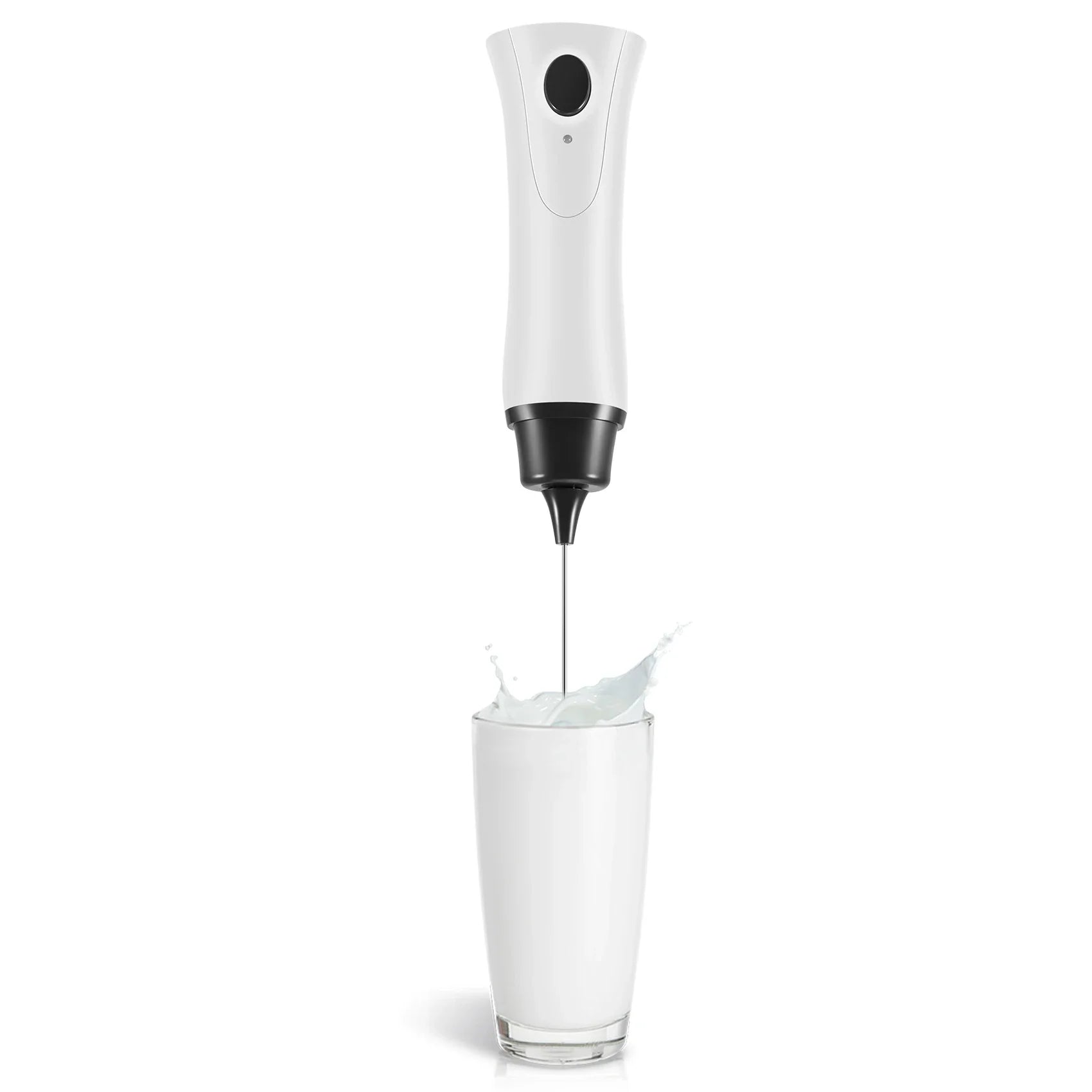 Rechargeable Coffee Beater Handheld Electric Coffee Mixer Frother Automatic Milk Beverage Foamer Cream Whisk Cooking Stirrer Egg Beater With Cover Stainless  with Charging Cable