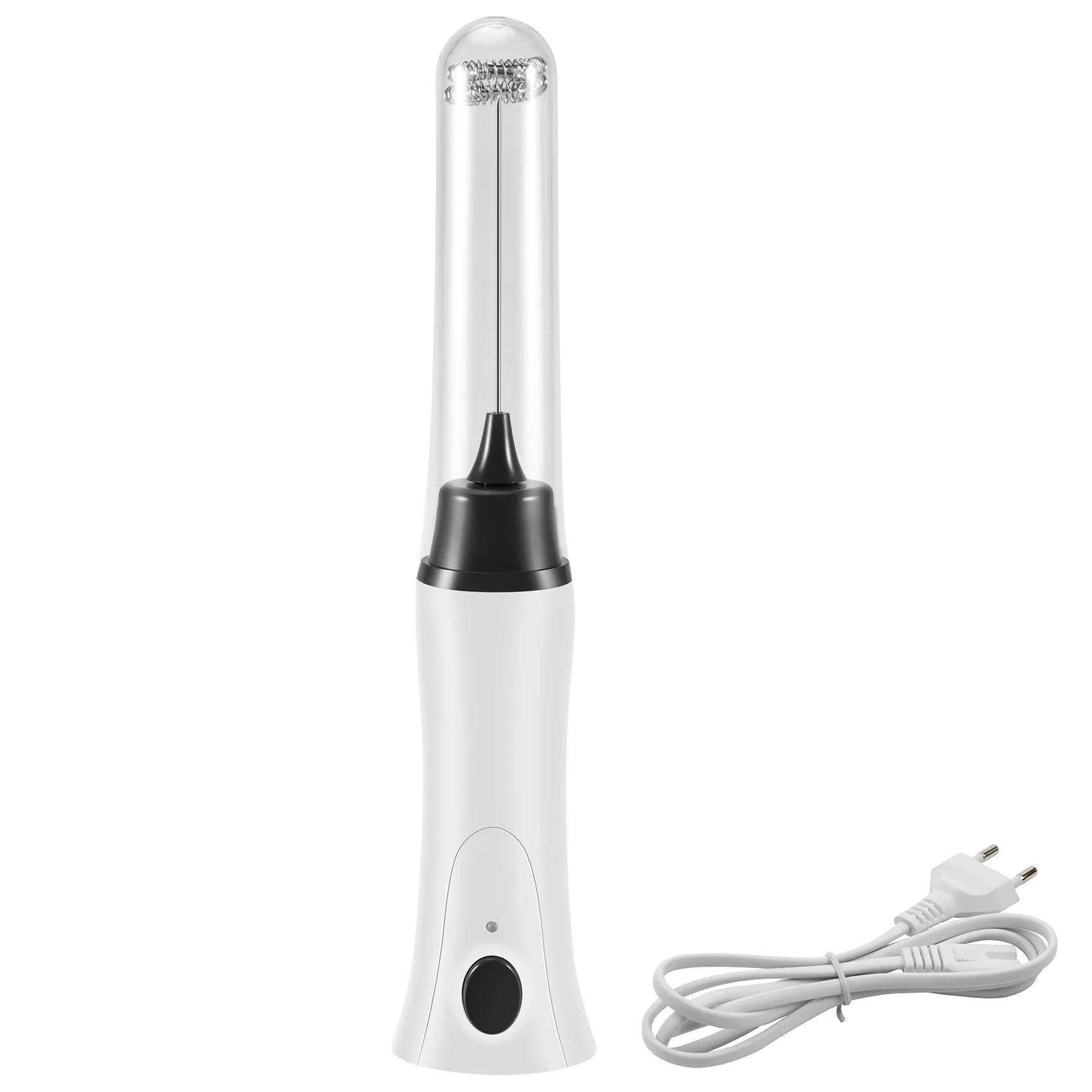 Rechargeable Coffee Beater Handheld Electric Coffee Mixer Frother Automatic Milk Beverage Foamer Cream Whisk Cooking Stirrer Egg Beater With Cover Stainless  with Charging Cable