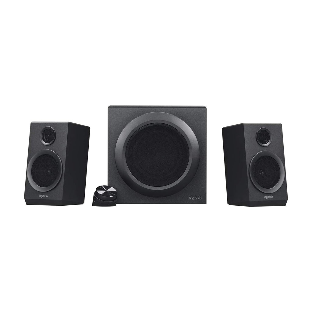 Logitech Z333 2.1 Speakers – Easy-access Volume Control, Headphone Jack – PC, Mobile Device, TV, DVD/Blueray Player, and Game Console Compatible, Black