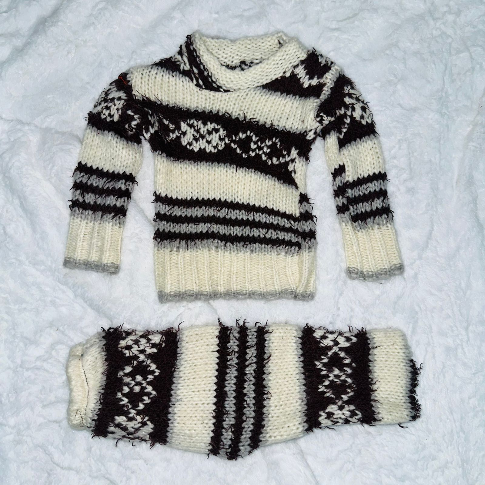 Minime 2024 Winter Suit Boys Sweater Wool Suit Multicolour 1 Year