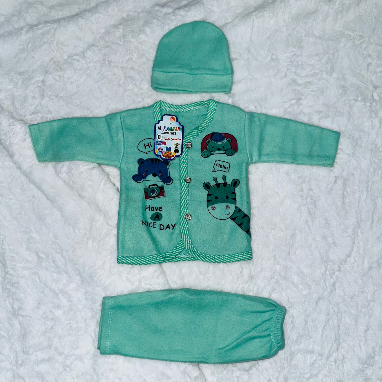 Minime 2024 New Born Baby Suit Winter Collection fleece 0-3 Months
