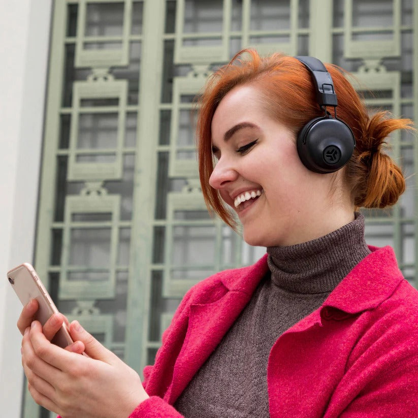 JLab Audio Studio Wireless On-Ear Headphones – Bluetooth, Custom EQ3 Sound, Up to 30+ Hour Playtime, Foldable Design with Built-In Microphone