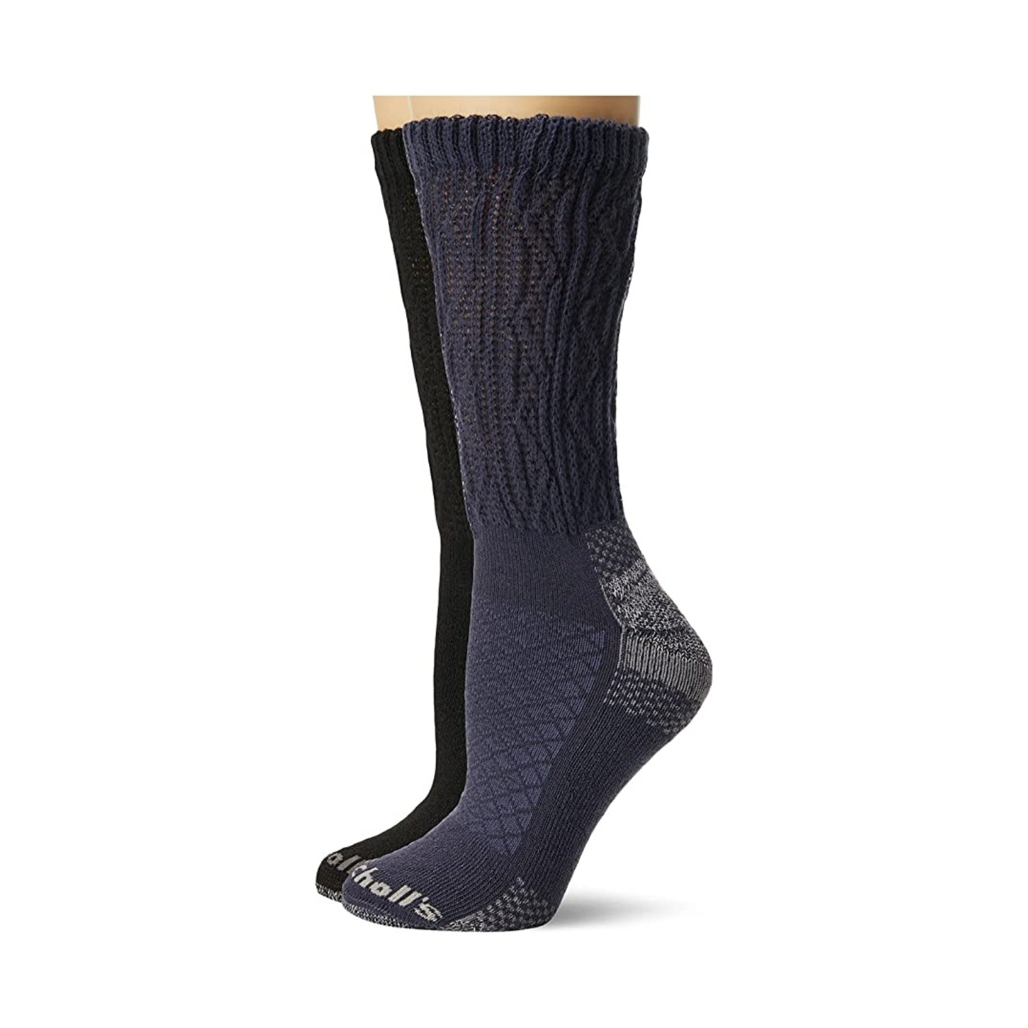 Dr. Scholl's Men's Womens Diiabetes & Circulator - 2 Pair Pack Casual Sock