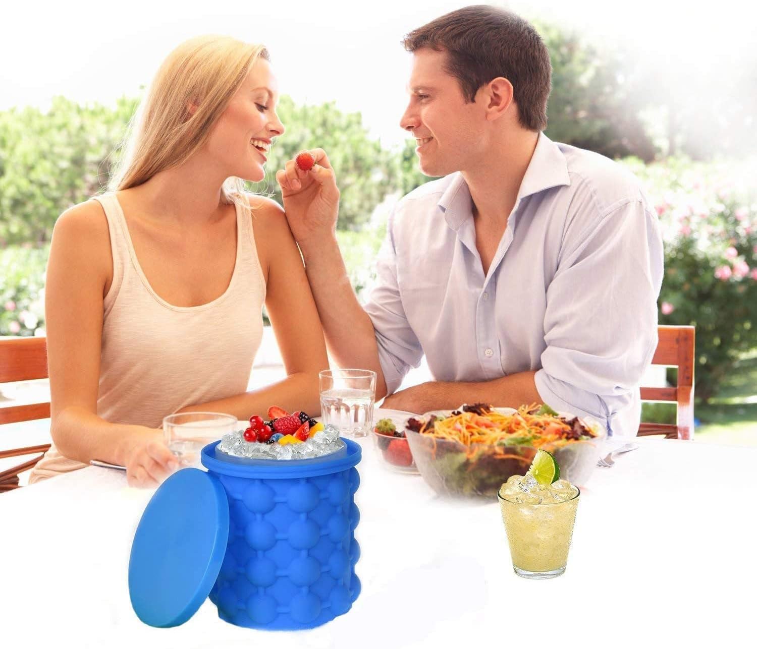 Ice Cube Magic Ice Cube Maker Ice Cube Maker Silicone Ice Cube Mould Ice Bucket with Lid Ice Genie Save Space For Aperitif Diy Chocolate Whisky Boissonet Cocktail Parties - Gulybaba - Genuine products online Marketplace in Pakistan