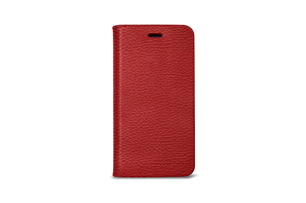 LUCRIN Wallet Case for iPhone 11 Red -  Pebbled Leather
