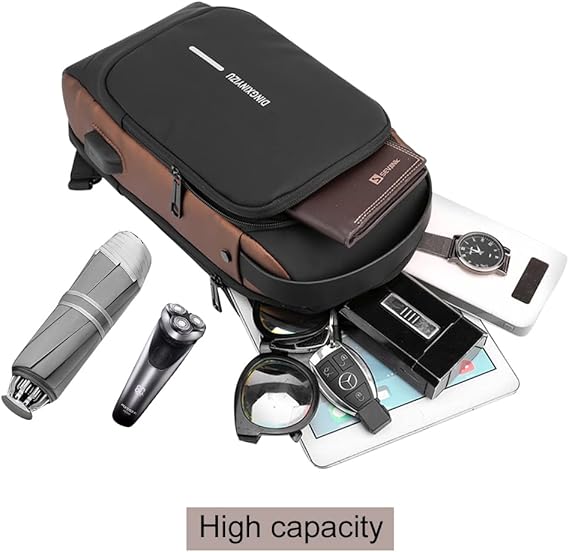 Men's Chest Bag Anti - theft Password Lock Bag Fashion Shoulder - Slung Chest Bag Usb Charging Chest Cross Bag Leisure Travel Shoulder Bag Casual Sports Shoulder Bag - Gulybaba - Genuine products online Marketplace in Pakistan