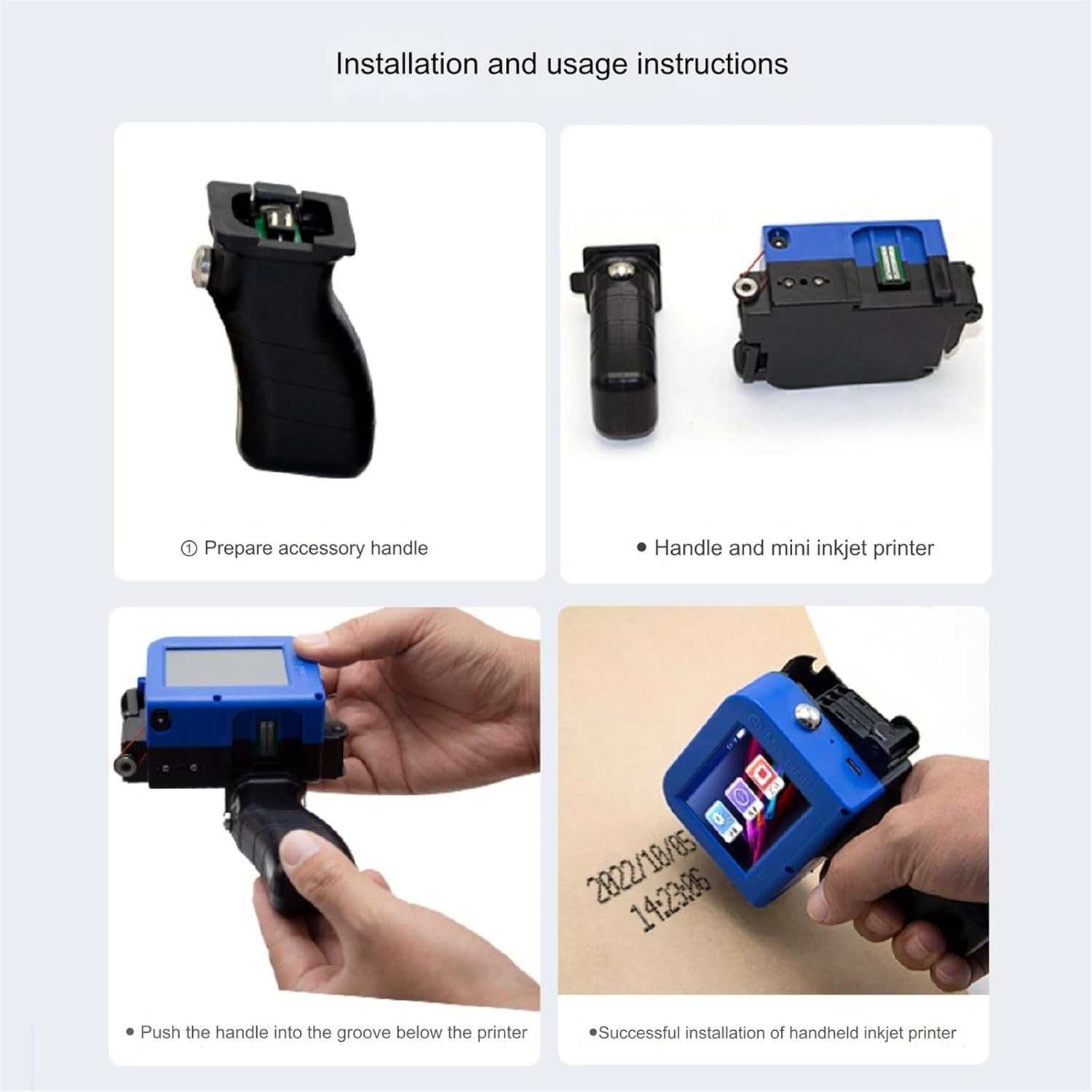 Mini Handheld Inkjet Printer, Handheld Printer Portable ，Drying Solvent Ink Handheld Inkjet Printer for Date/Batch/QRcode/Barcode Handheld Printer for Any Surface - Gulybaba - Genuine products online Marketplace in Pakistan