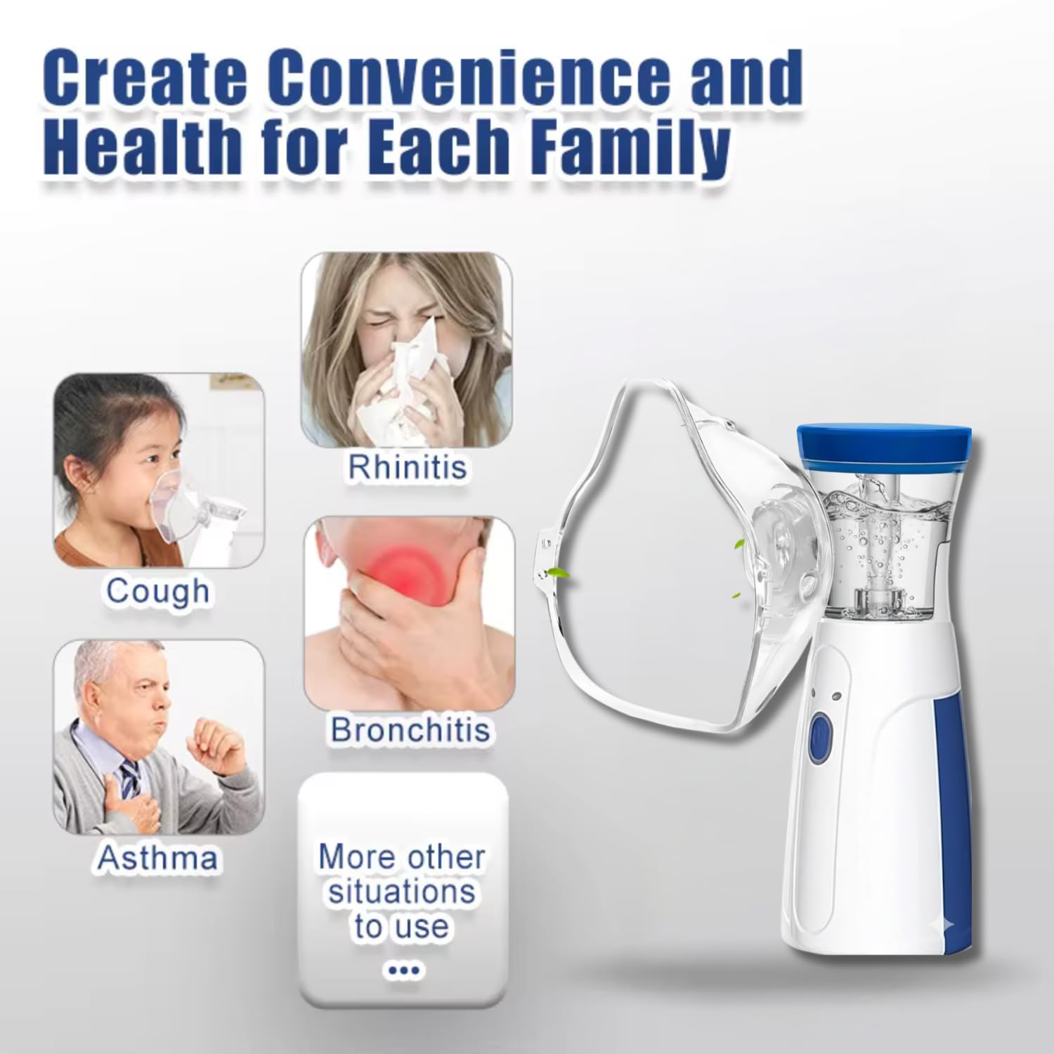 Nebulizer, Portable Mesh Nebulizer for Adults & Kids, Handheld Nebulizer with Low Noise, Fast Mist Therapy for Cough, Cold & Asthma, Portable Nebulizer for Home Use, Nebulizer, Mesh Inhalators - Gulybaba - Genuine products online Marketplace in Pakistan