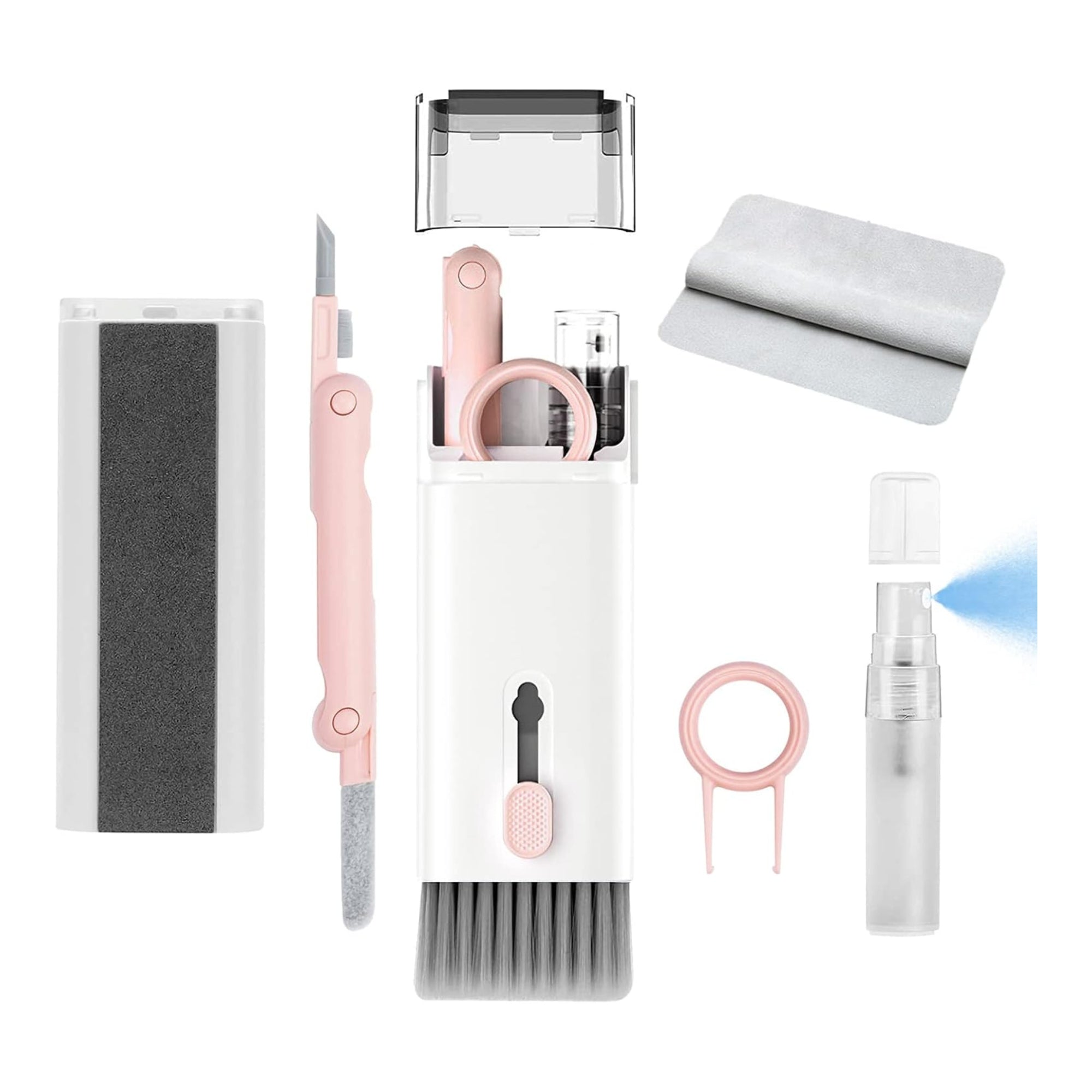 7 in 1 Electronic Cleaner Kit – Keyboard and Laptop Cleaning Kit with Brush for AirPods Pro, Phone, Computer, and Screen, Includes Bonus Flannel Cloth