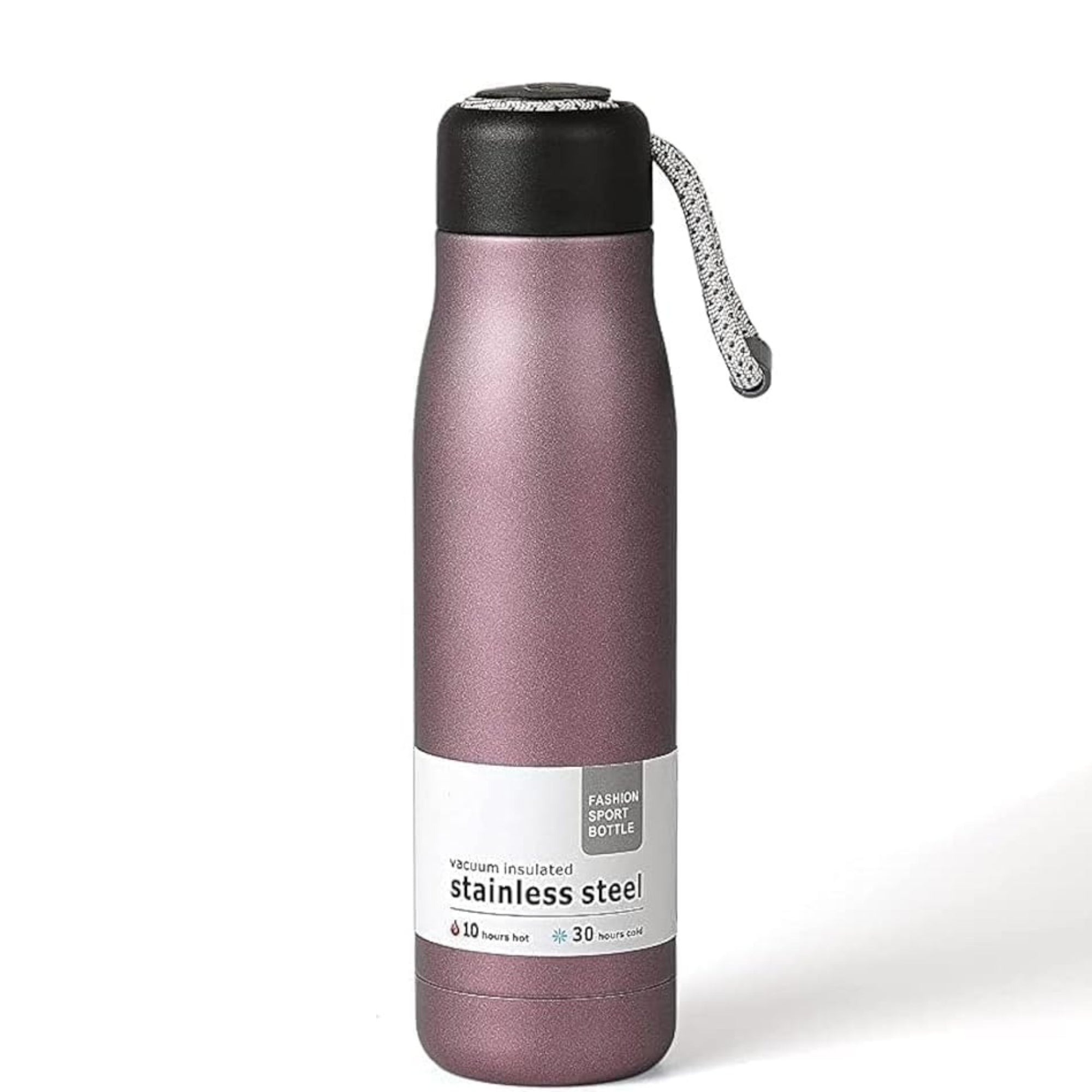 Water Bottle 550ml, Stainless Steel Vacuum Insulated Water Bottle, Thermal Flask for Hot & Cold Drinks, Double Wall and Leak proof Lid, BPA-Free
