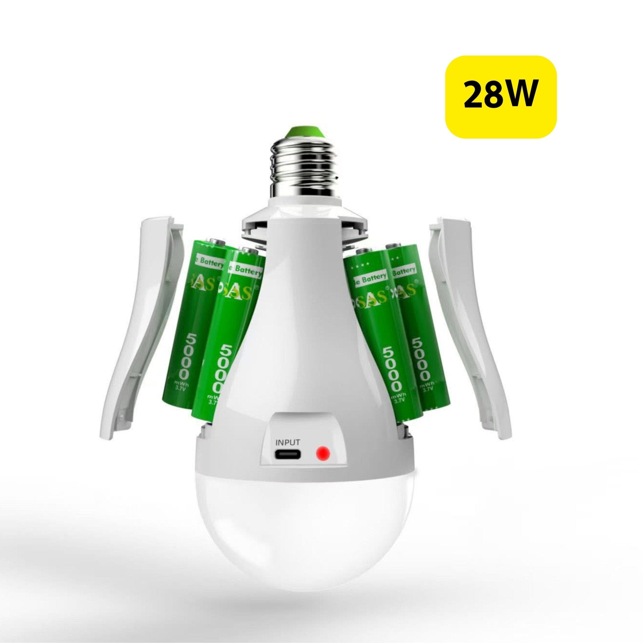 NWZ Rechargeable Emergency LED Bulb 28W With Type - c Charging Equivalent, 1200mAh 4 Battery Backup, E27 Dimmable 2000LM for Power Outages, Home, Camping, Outdoor Activities - Gulybaba - Genuine products online Marketplace in Pakistan