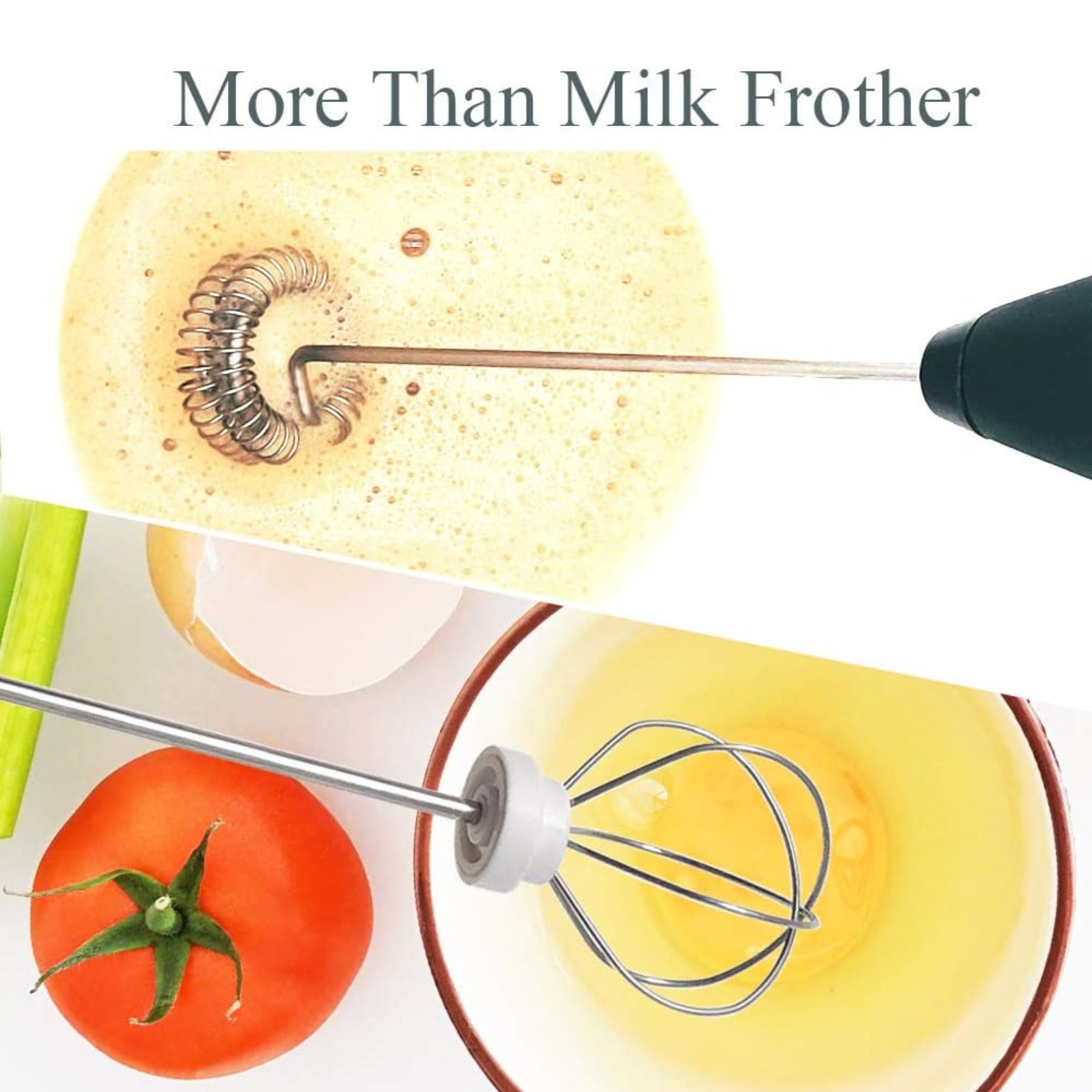 Rechargeable Coffee Beater Foam Maker with Double Whisk, Upgraded 3 Speeds Frother Handheld for Milk Coffee, Latte, Matcha - Gulybaba - Genuine products online Marketplace in Pakistan