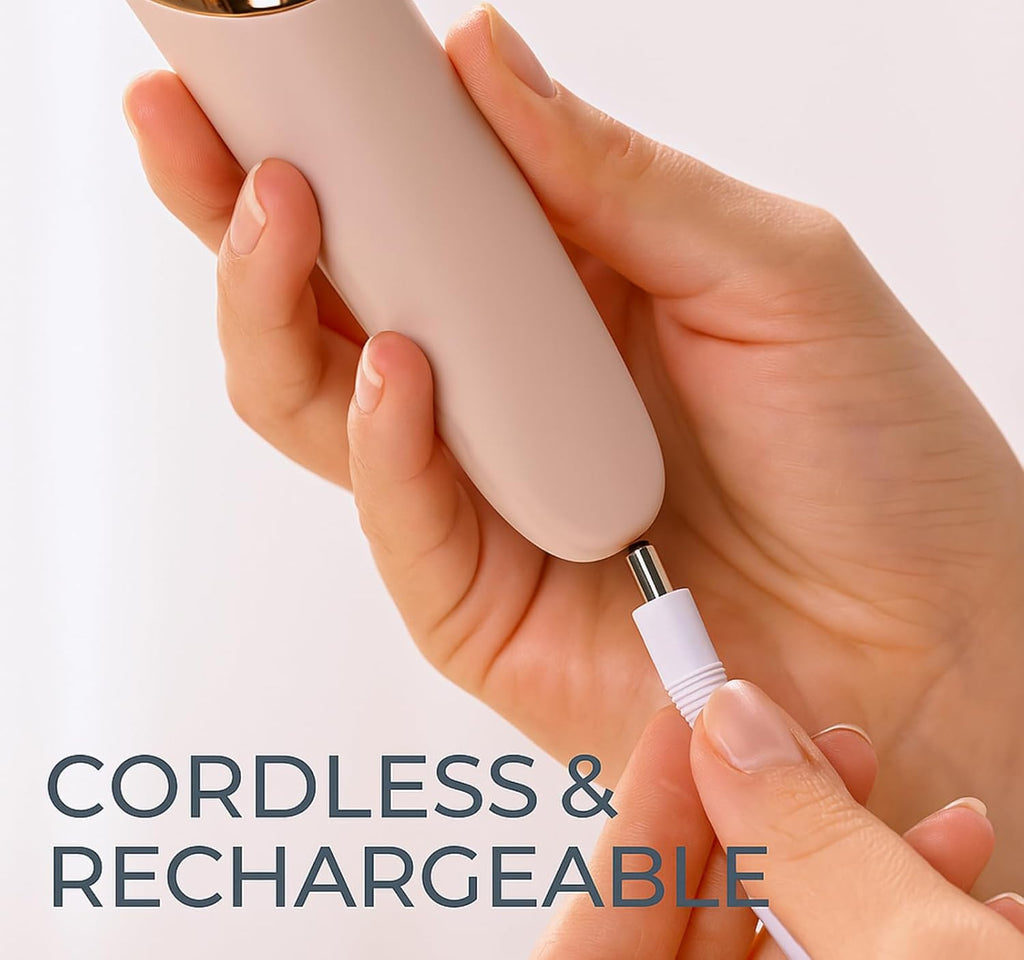 Rechargeable Flawless Pedicure Tool | Electric Callus Remover for Feet | Cordless Dead Skin Remover with 2 Roller Heads | Smooth & Soft Feet (Pink) - Gulybaba - Genuine products online Marketplace in Pakistan