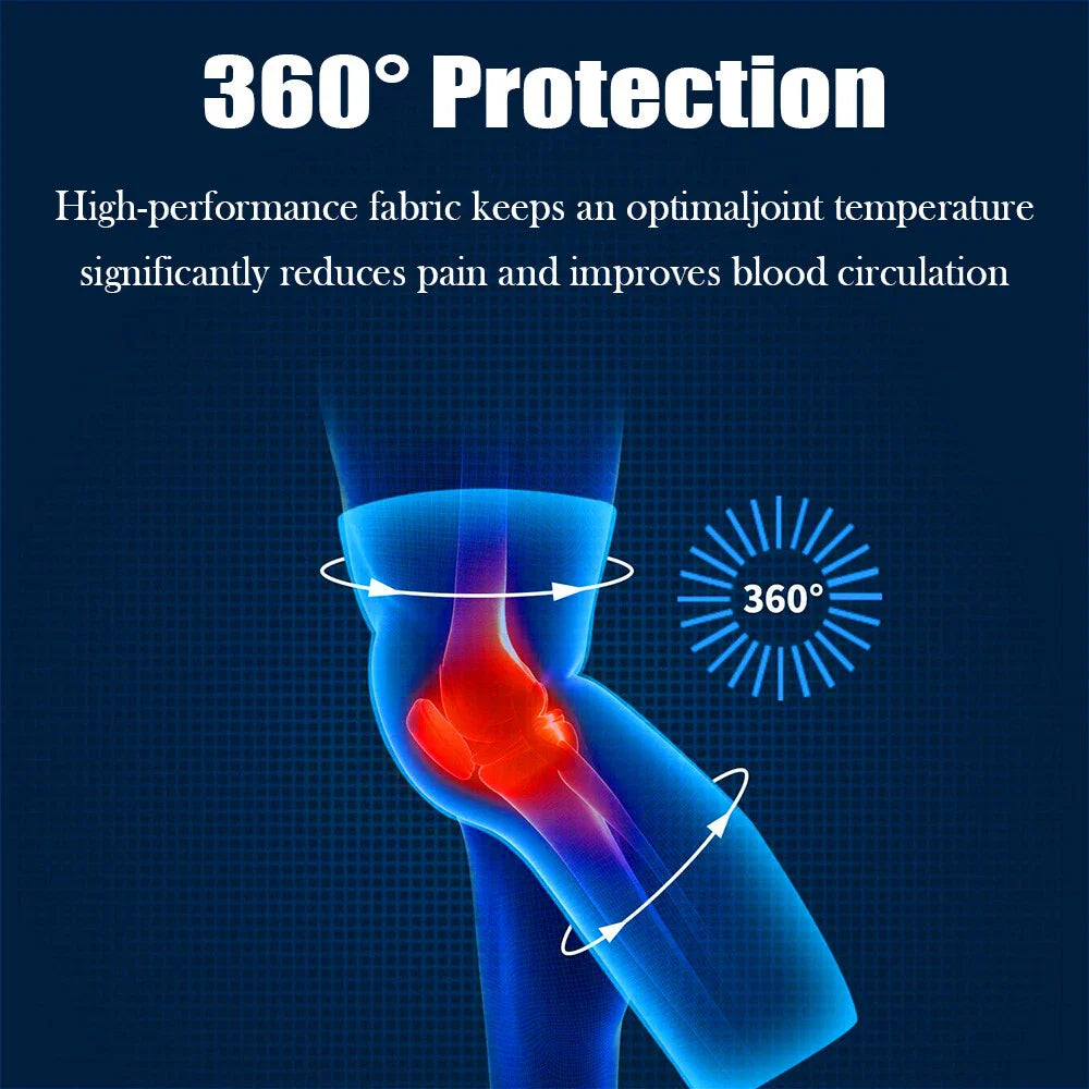 1 Pair Knee Support Brace – Adjustable Knee Pain Relief Belt, Pressurized Fitness Running & Cycling Band, Elastic Nylon Knee Pad Sleeve for Joint Pain Relief, Sports & Injury Recovery