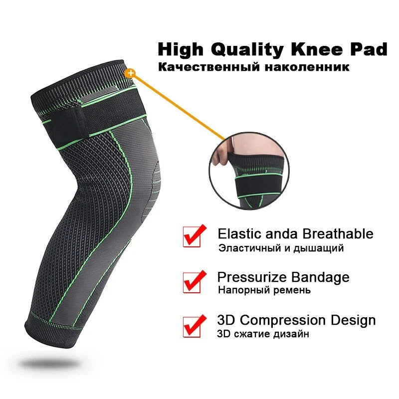 1 Pair Knee Support Brace – Adjustable Knee Pain Relief Belt, Pressurized Fitness Running & Cycling Band, Elastic Nylon Knee Pad Sleeve for Joint Pain Relief, Sports & Injury Recovery