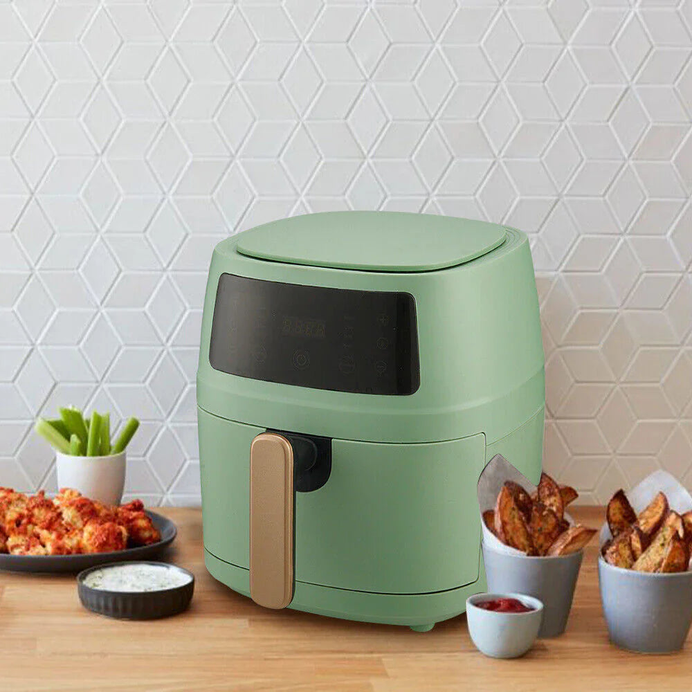 Johnson Lux 6L Air Fryer Large Convection Toaster Oven Air Fryer with Digital LCD Touch Screen 10 in 1 Oilless Cooker