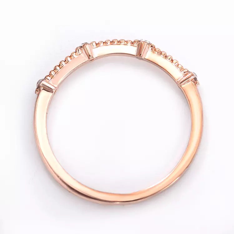 Explosive Simple 4 Small Broken Diamond Small Fresh Ring Ring Jewelry Hand