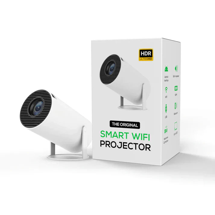 ihero WIFI Smart Mini Projector, Portable, 180 Degree, HDR ULTRA HD 1080P, Dual-Band WiFi 6 5G, Bluetooth 5.0, Android 11, 130 Inch Display, For Phone/PC/Laptop/PS5/Stick, 1080 Home Cinema Projector, HDMI